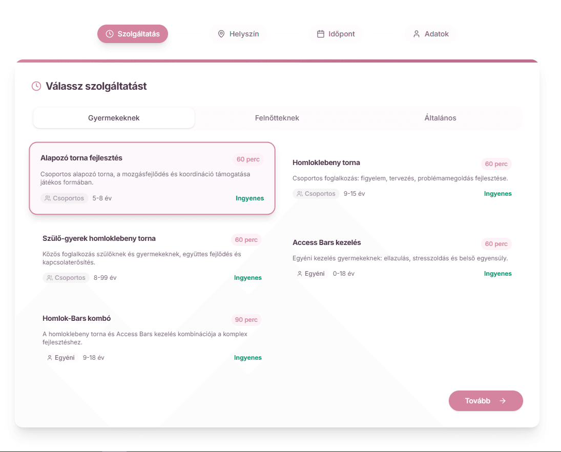 Időpontfoglaló Rendszer screenshot