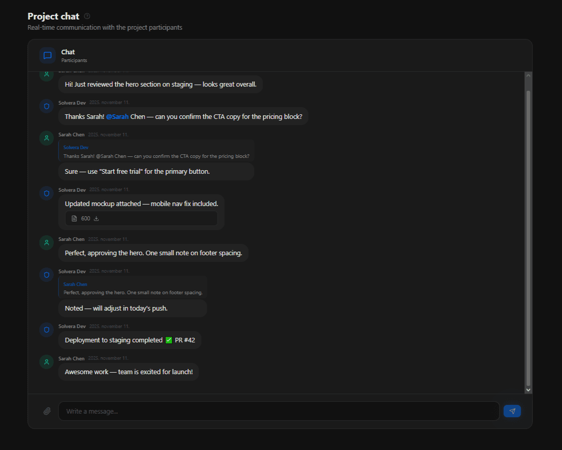 Chat panel